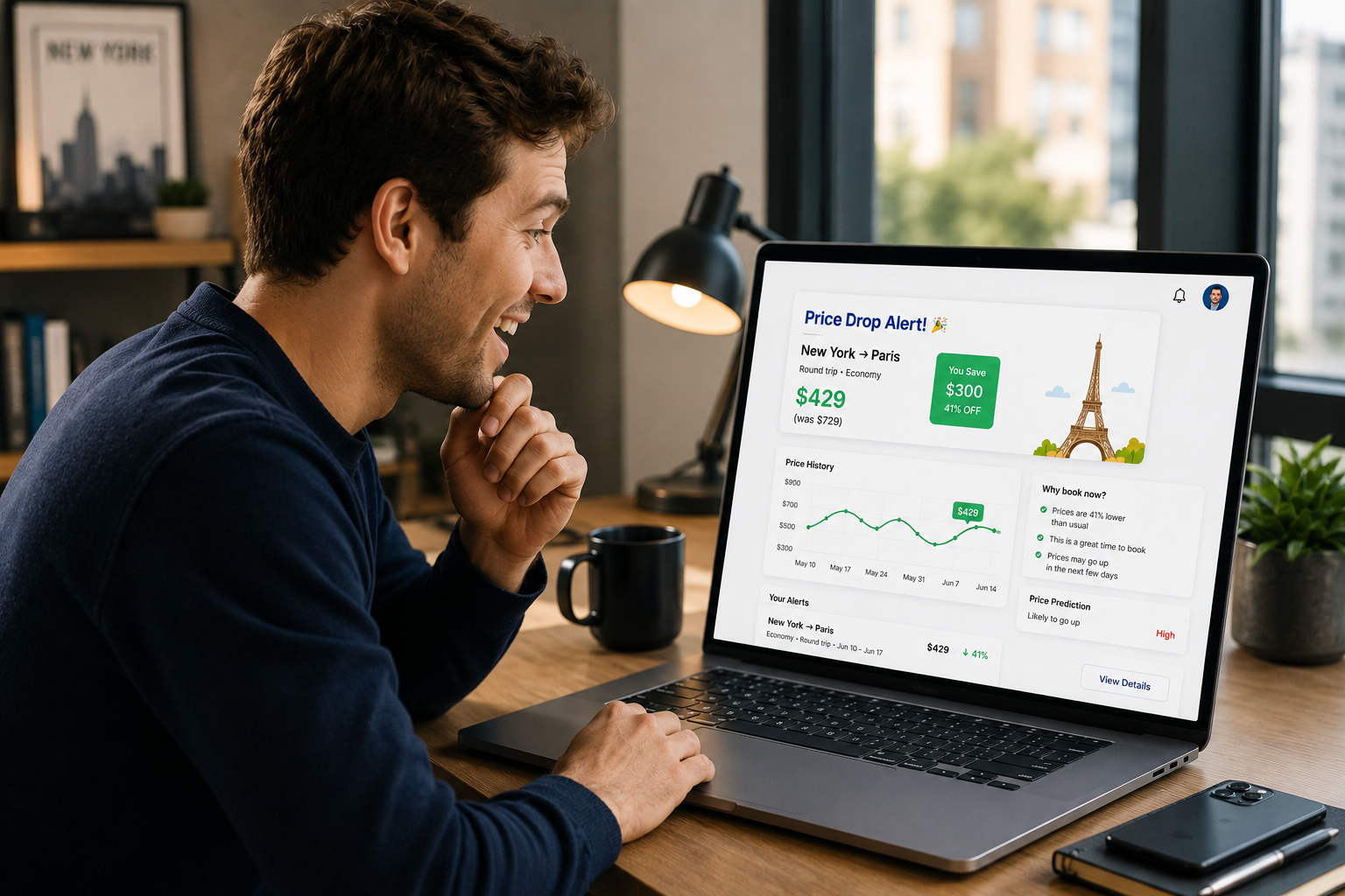 Get notified when prices go down