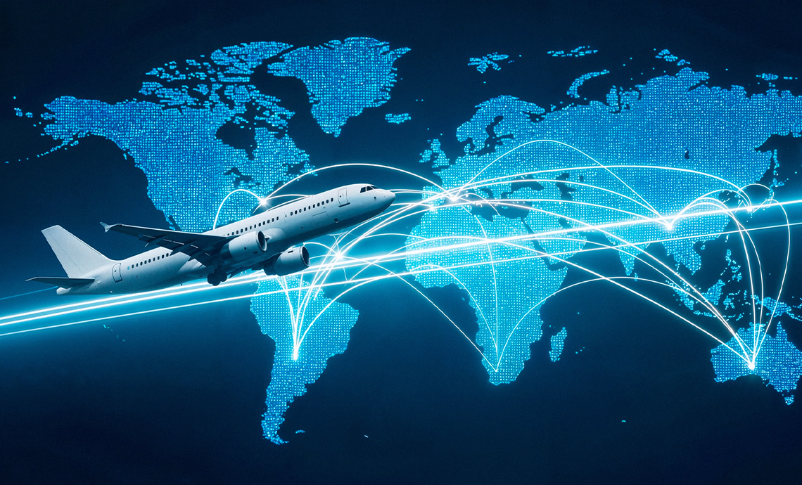 Summer travel routes around the world