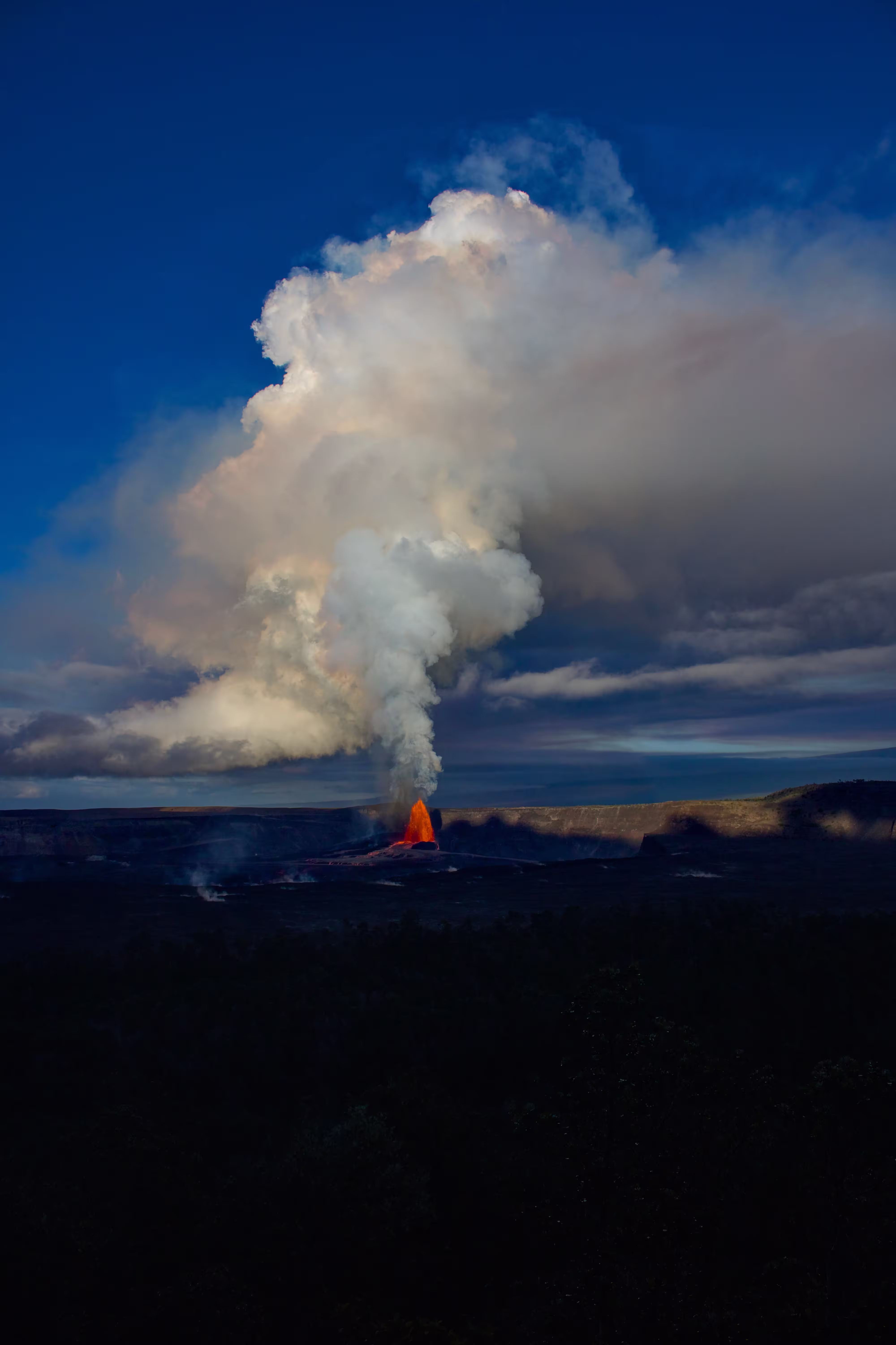 Hawaii volcano landscape