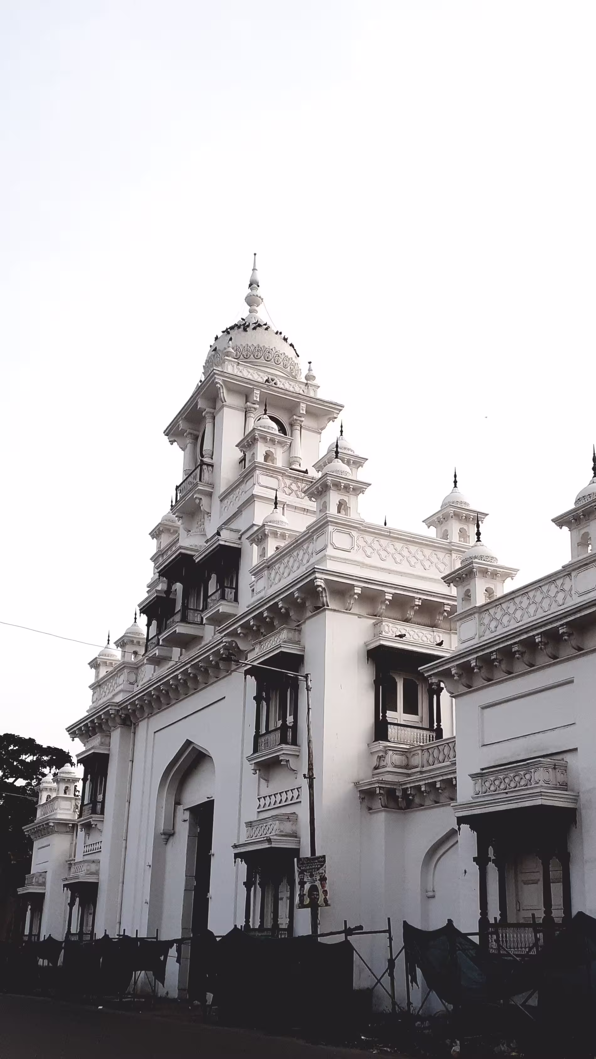 Clock tower facade of Chowmahalla Palace