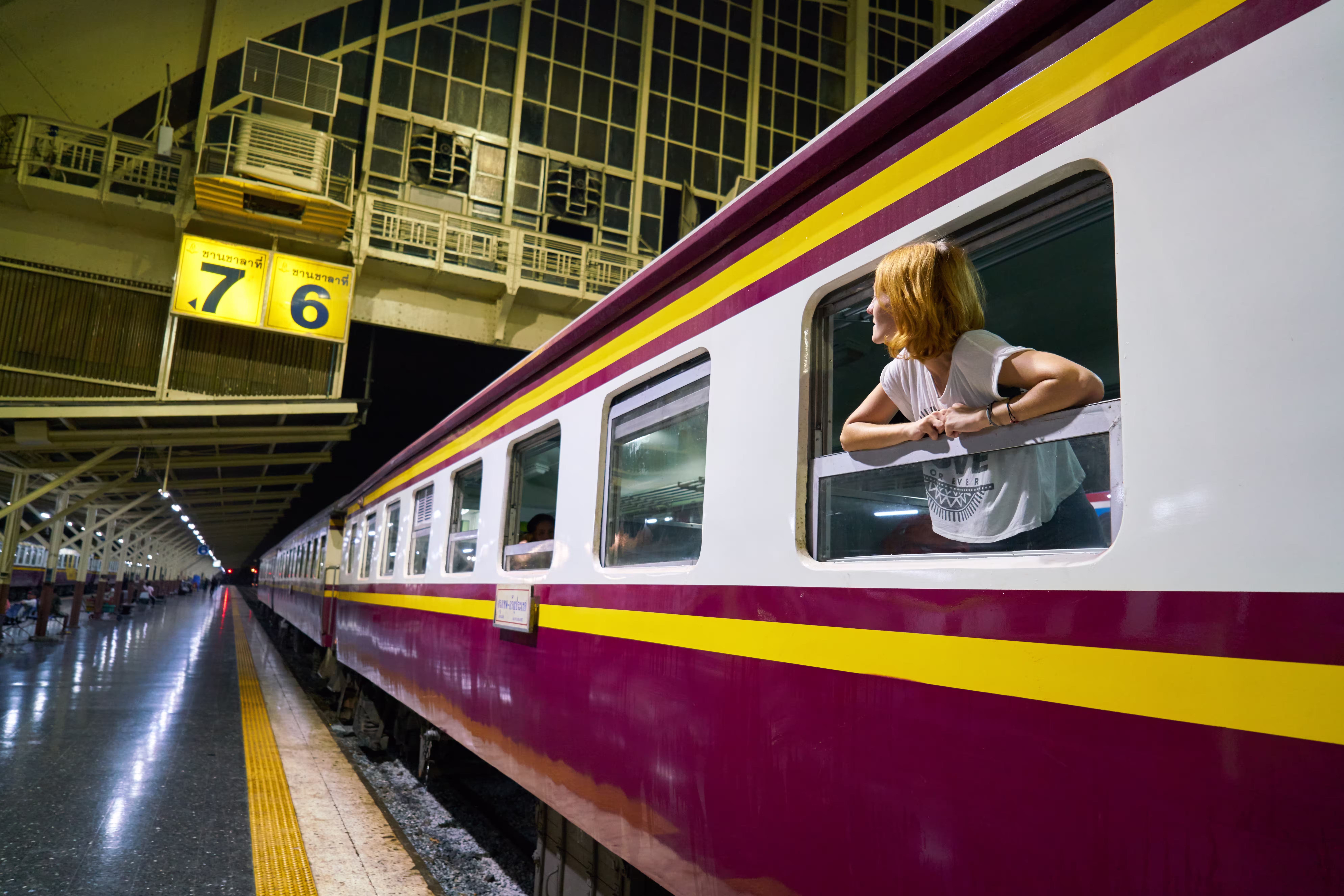 Women travelling on public transportation