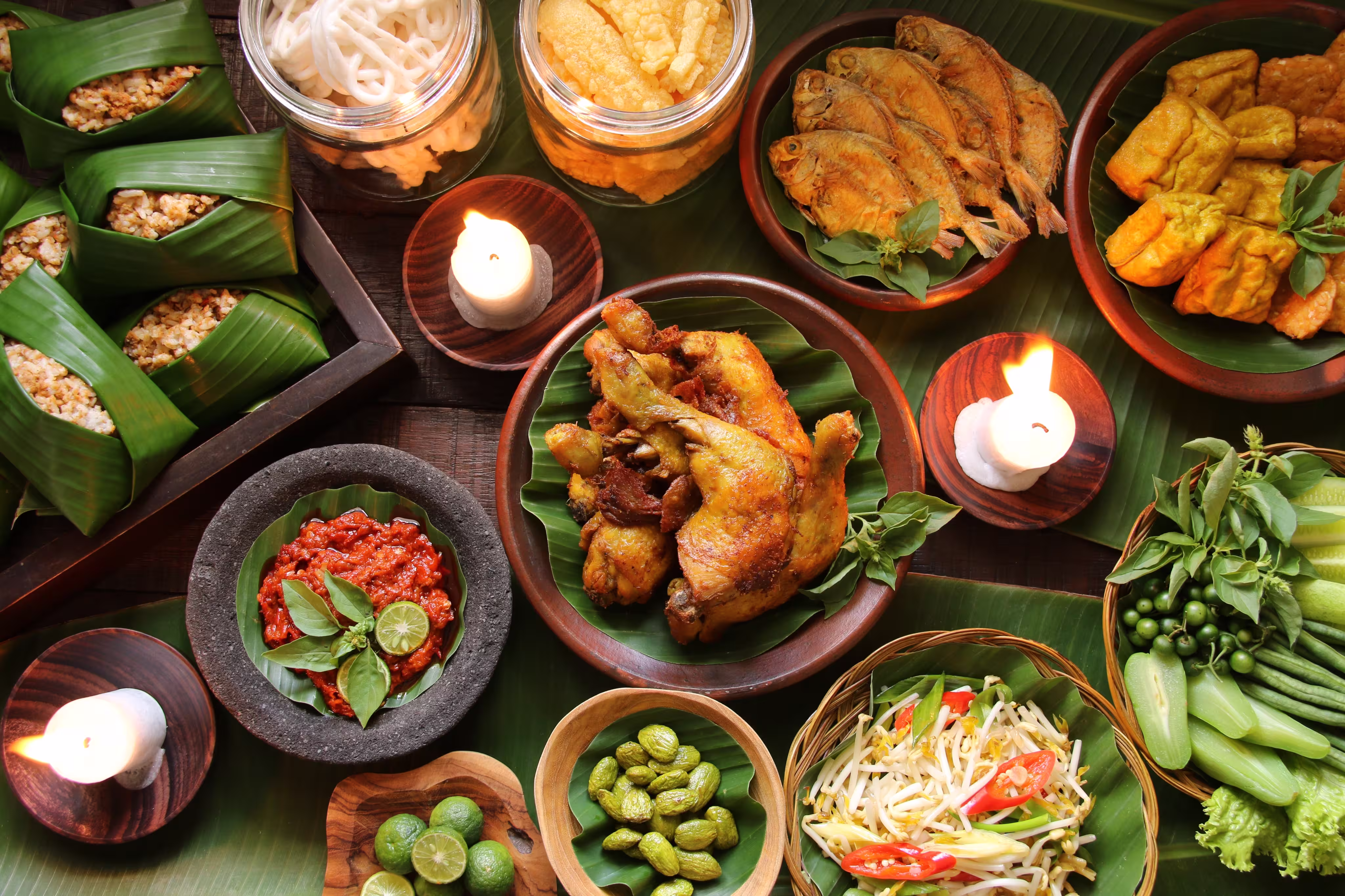 high angle view food table