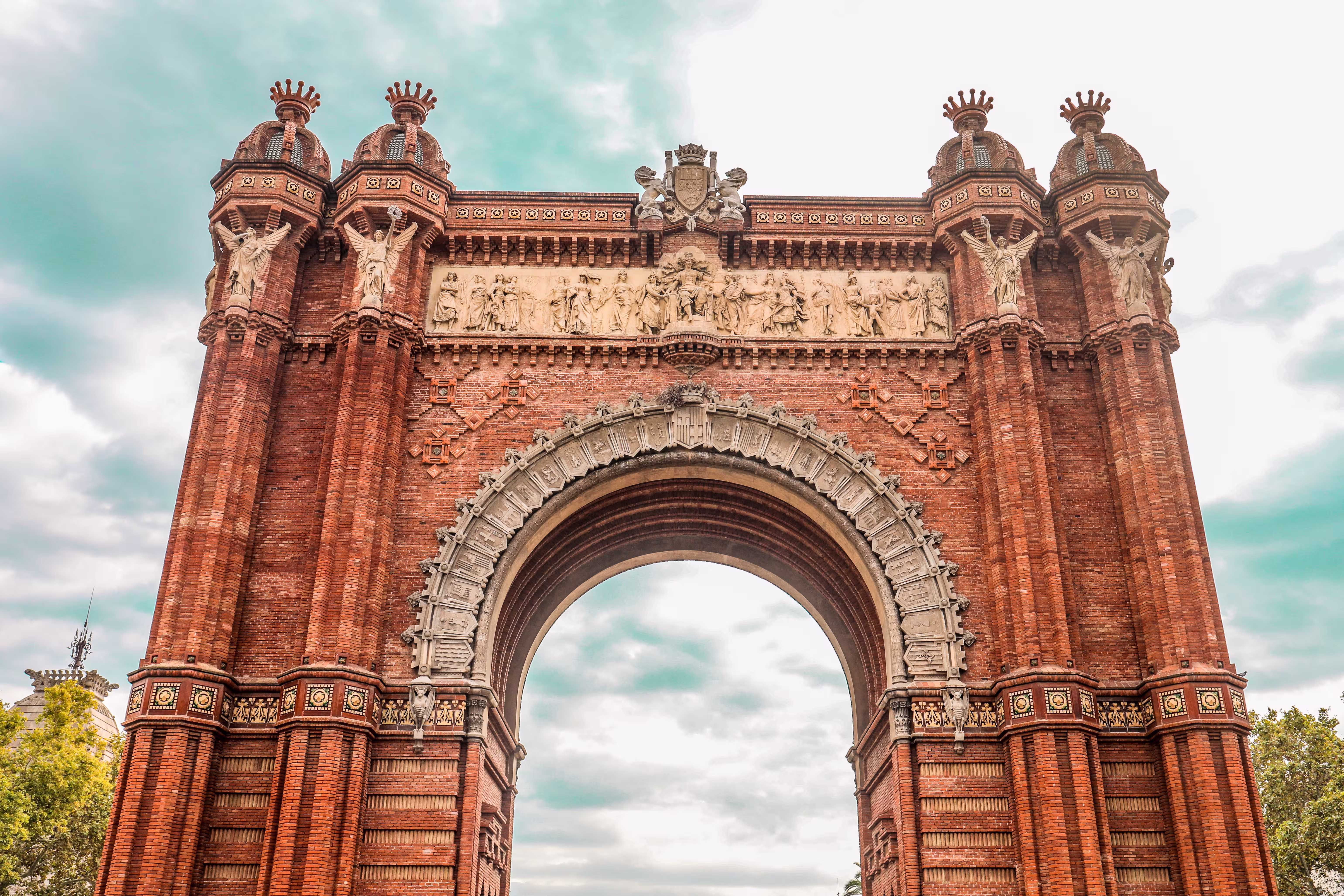 low-angle-shot-ancient-historic-arc-de-triomf-triu