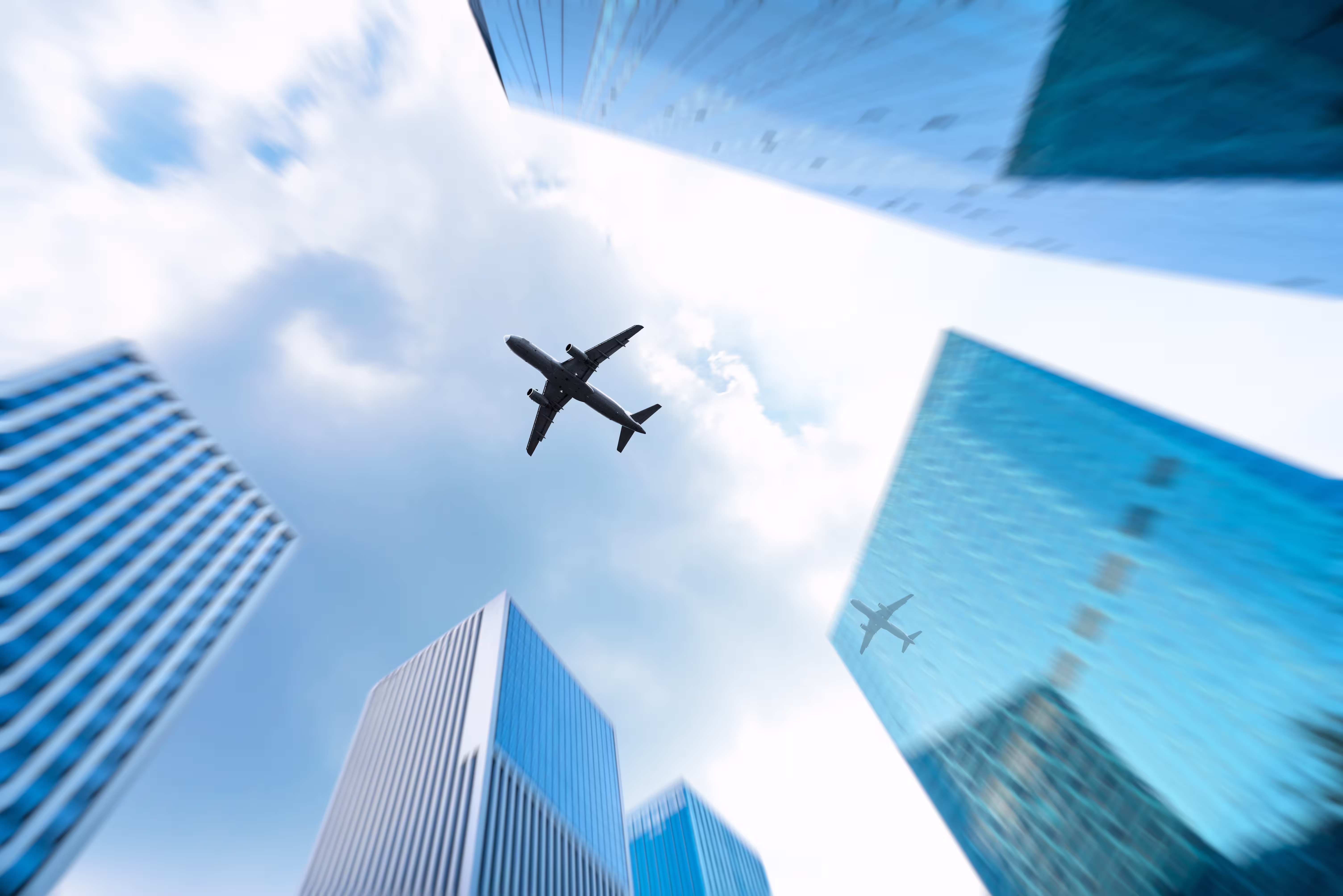 Low angle view of skyscrapers