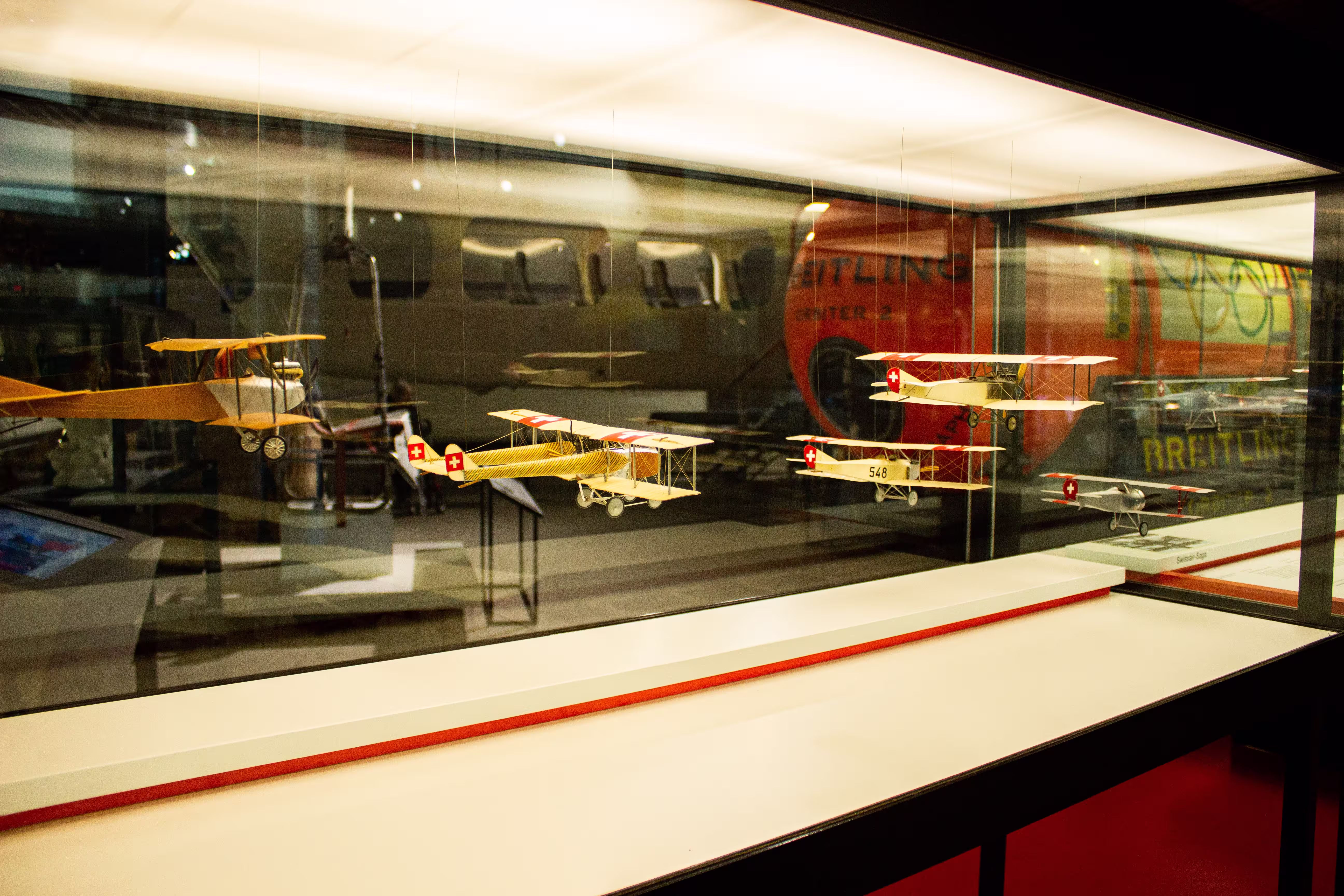 Model airplanes display at Swiss museum