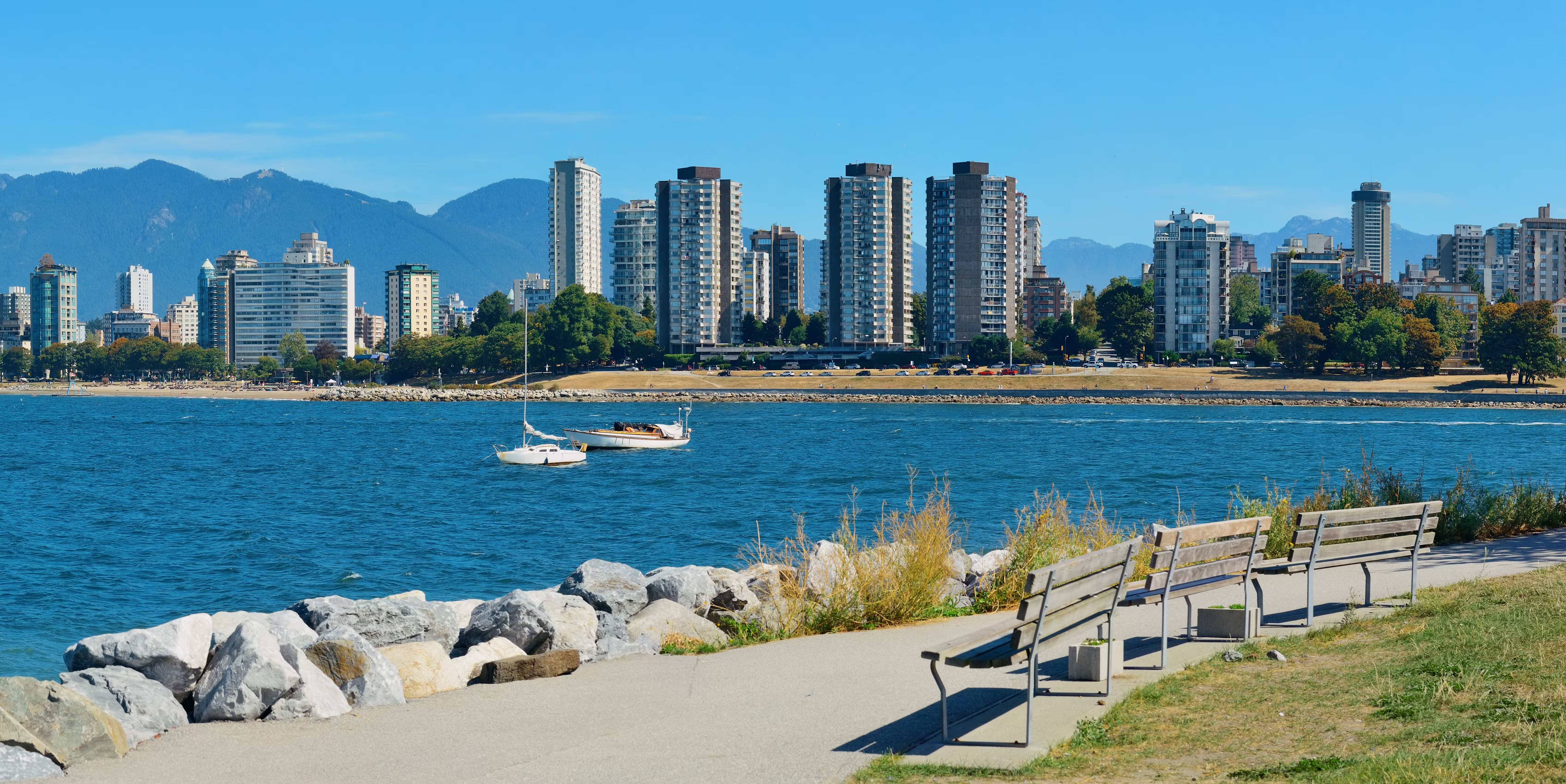 Vancouver city skyline and waterfront