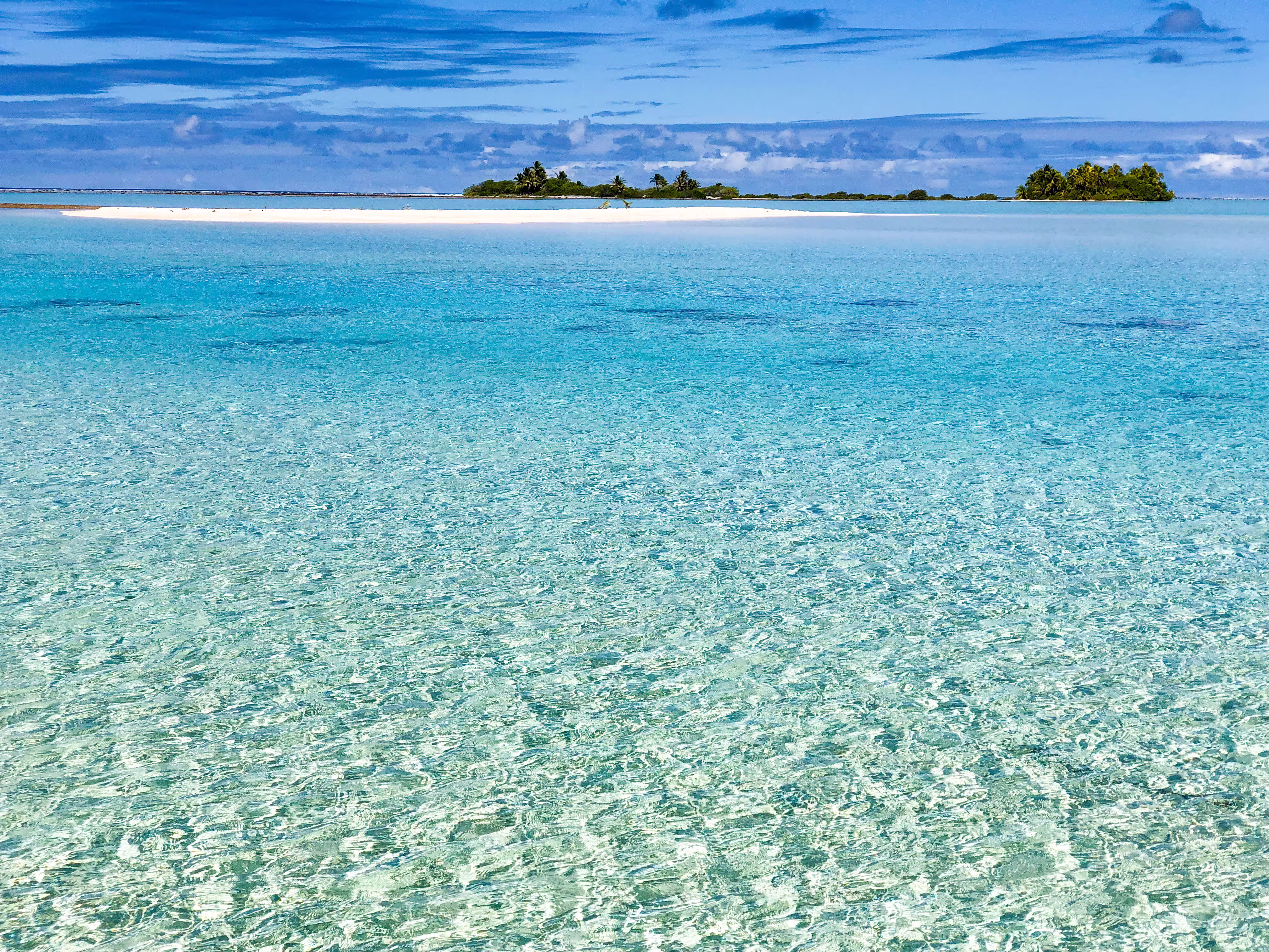 Scenic turquoise waters surrounding a tropical island