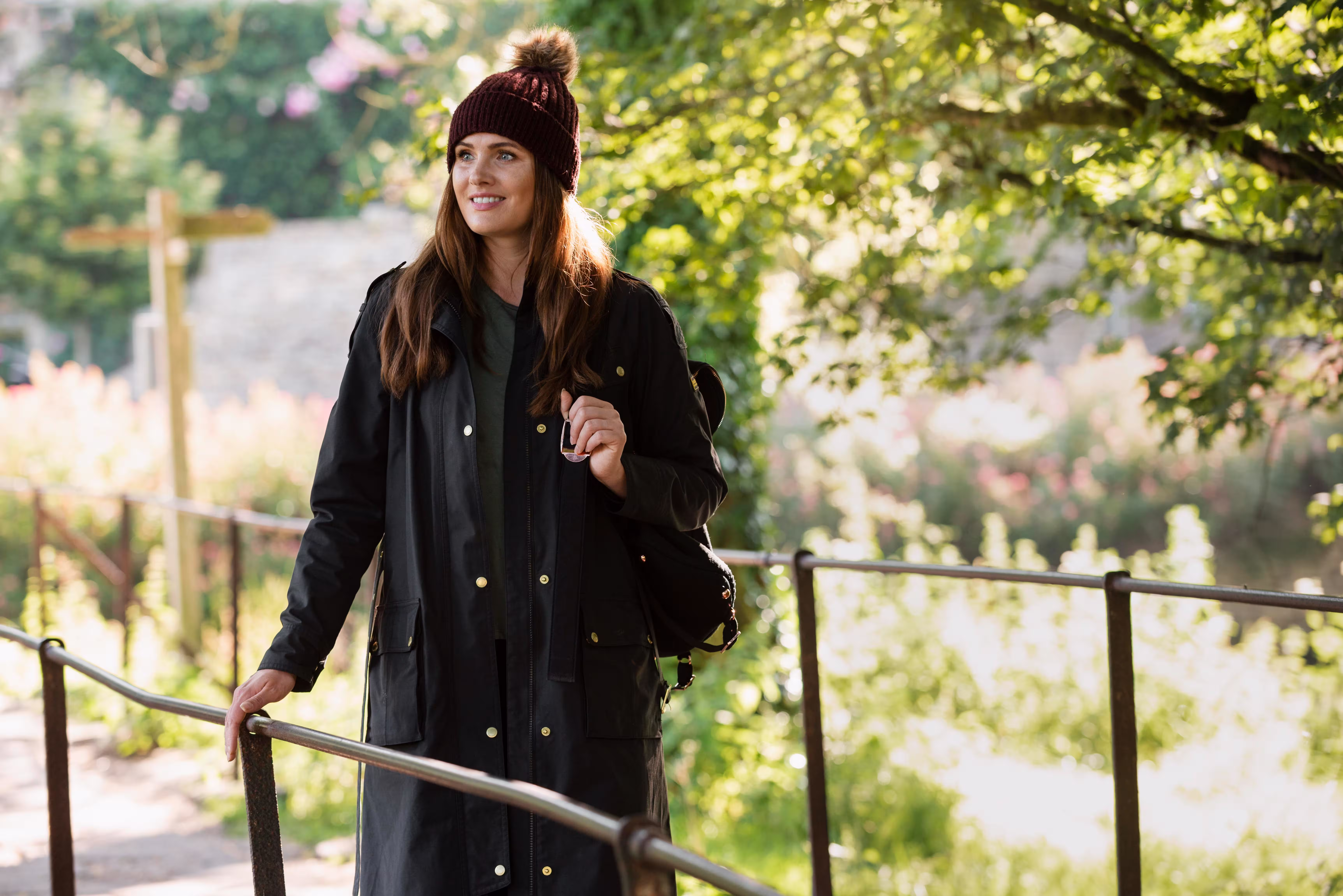 Traveler exploring a city on foot